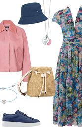 Три образи з рожевою джинсовою курткою