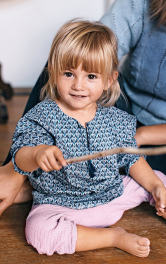 Детская блузка с пластроном Burdastyle