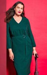 Від футляра до худі: 20 чарівних суконь plus size на холодну пору року