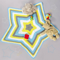 Як сплести гачком дитячий килимок у формі зірки