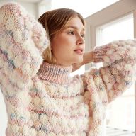 Крок за кроком: бульбашковий візерунок на спицях