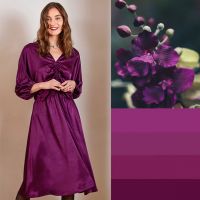 Пурпурное платье и орхидея