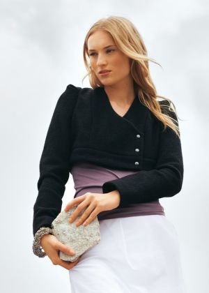 Болеро зі складками на рукавах