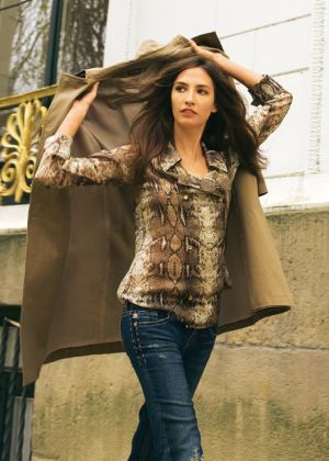 Блуза-тренч двубортная из шифона