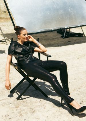 Кожаный пуловер с короткими рукавами