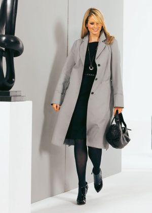 Пальто однобортное из габардина