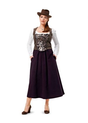 Блузка, корсаж і спідниця в баварському стилі