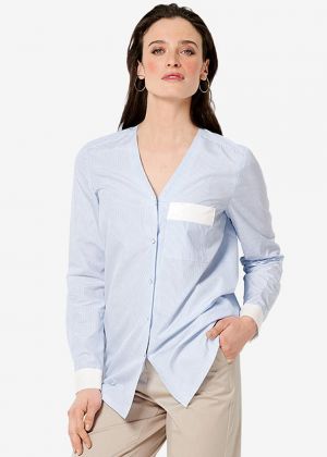 Блузка-рубашка без воротника