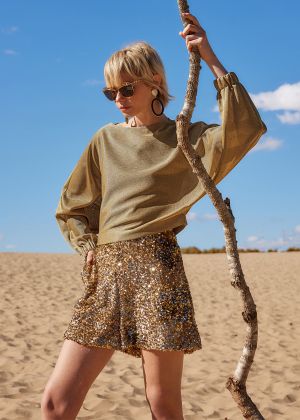 Пуловер вільного крою з рукавами «летюча миша»