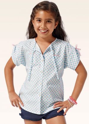 Блузка-сорочка з короткими рукавами