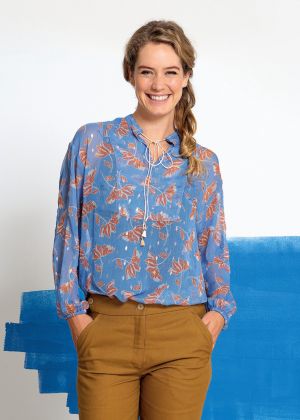 Блузка с пластроном в стиле 70-х