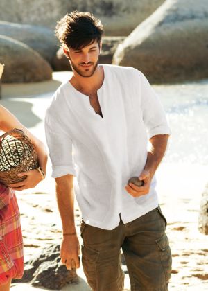 Сорочка лляна вільного крою