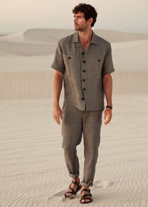 Штани лляні завуженого крою