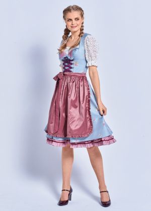 Сукня з фартухом і мереживною блузкою