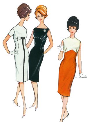 Платье-футляр в стиле 60-х