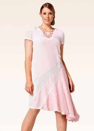Сукня в стилі колор-блокінг з асиметричним клином годе