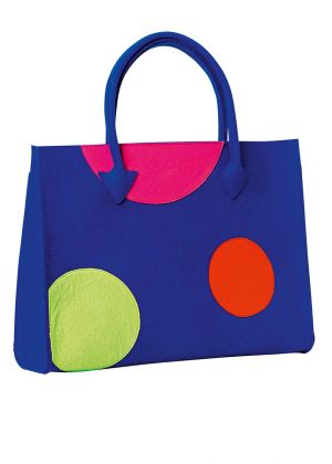 Фетровая сумка с ярким декором