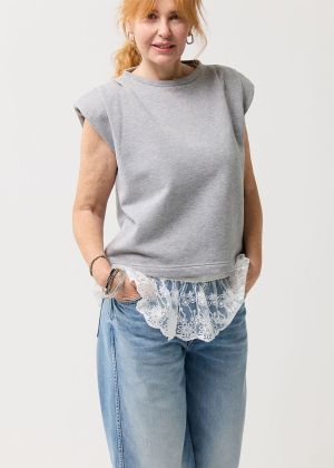 Топ трикотажний зі складками на плечах