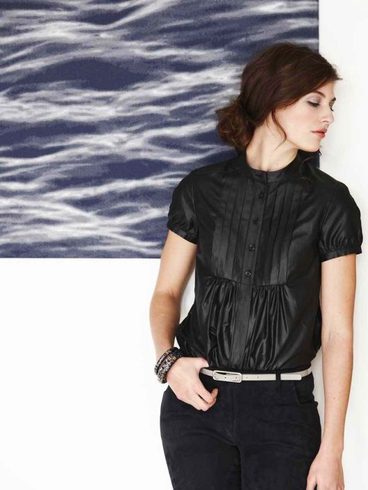 Блузка з пластроном і супатною застібкою