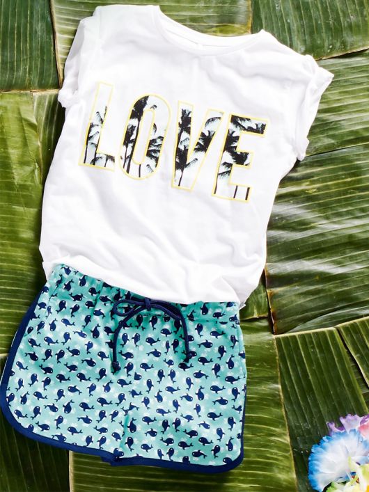 Шорти на кулісці декоровані кантом