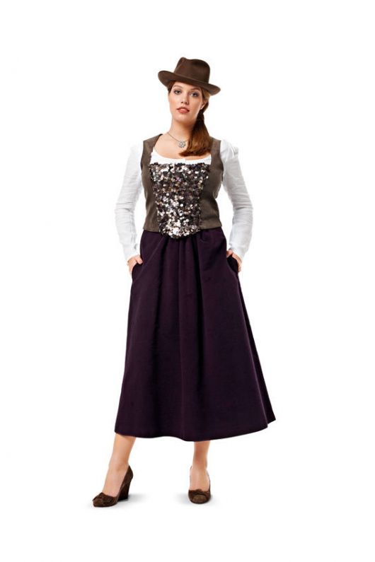 Блузка, корсаж и юбка в баварском стиле