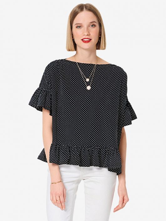 Топ oversize с оборками