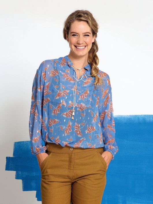 Блузка з пластроном в стилі 70-х