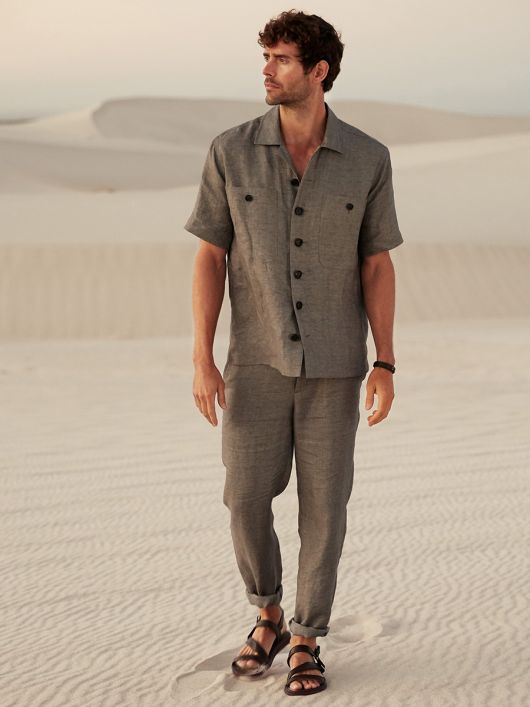 Штани лляні завуженого крою