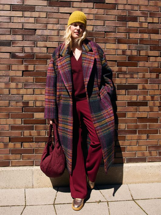 Пальто двобортне вільного крою