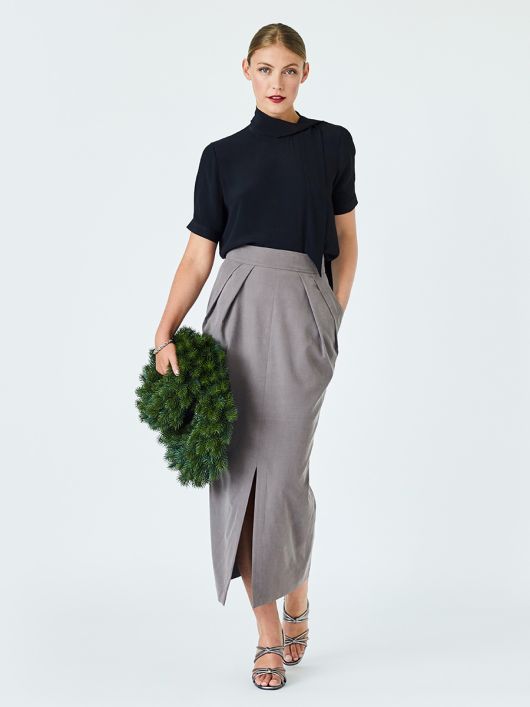 Юбка-тюльпан длины миди