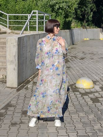 Сукня максі з шифону