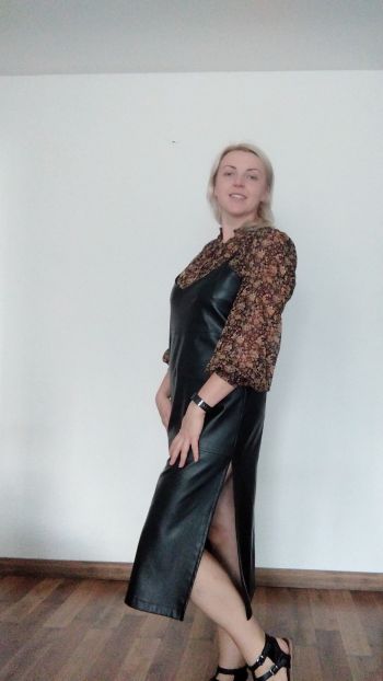 Сарафан з еко шкіри