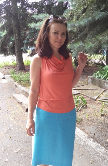 Лляна спідниця