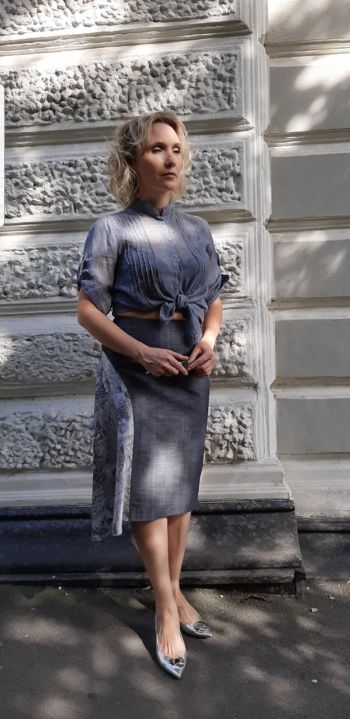 Спідниця з асиметричним клином годе