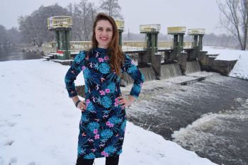 Комплект "Листя монстери на снігу"