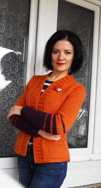 Кофта спицями "Лисичка"