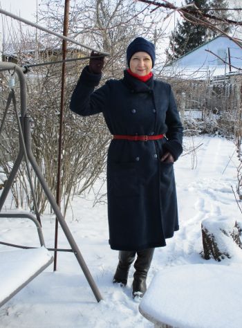 Пальто зі штучної замші