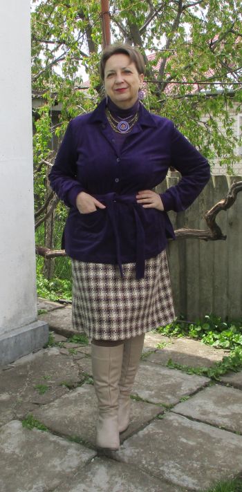 Вельветова блуза-жакет