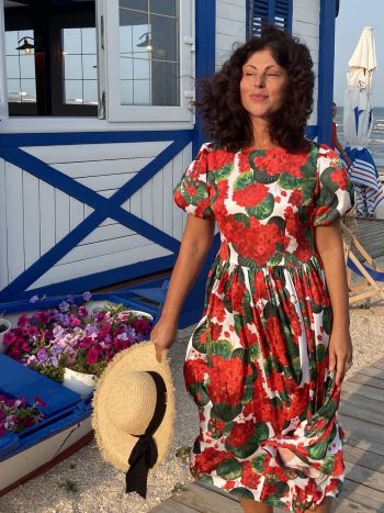 Шовкова сукня у стилі D&G