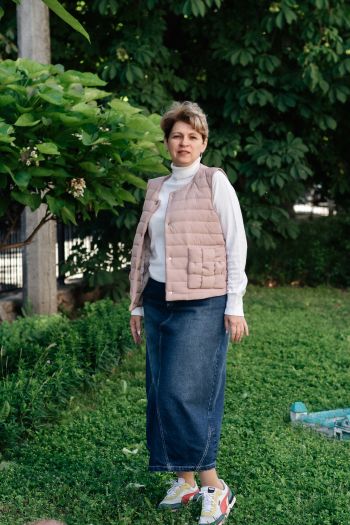 Жилет стьобаний із плетеними кишенями