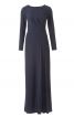 Довга сукня приталеного силуету зі складками - фото 2