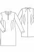 Сукня з коміром стійкою та довгими рукавами - фото 3