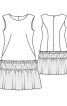 Сукня приталеного сулету із пишною оборкою по нижньому краю - фото 3