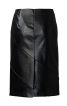 Кожаная юбка с металлическим декором - фото 4