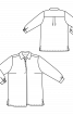 Блуза рубашечного кроя с односторонней складкой - фото 3