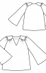 Блузка расклешенного кроя с широкими рукавами - фото 3