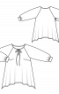 Блуза с рукавами реглан и асимметричным низом - фото 3