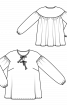 Блуза свободного кроя с пышными рукавами - фото 3