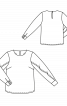 Блузка прямого крою із подвійними рукавами - фото 3