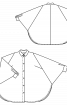 Блуза широкого кроя с отложным воротником - фото 3